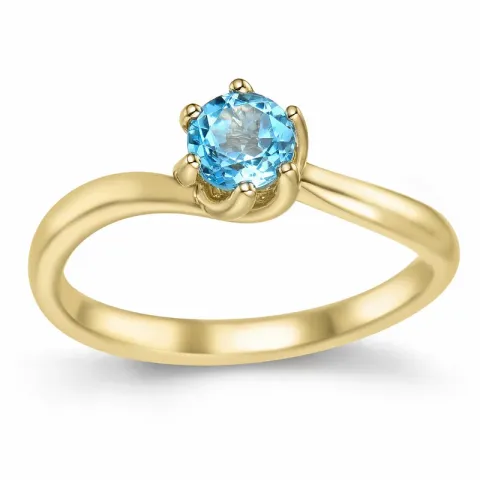 topas solitairering i 9 karat guld 0,65 ct