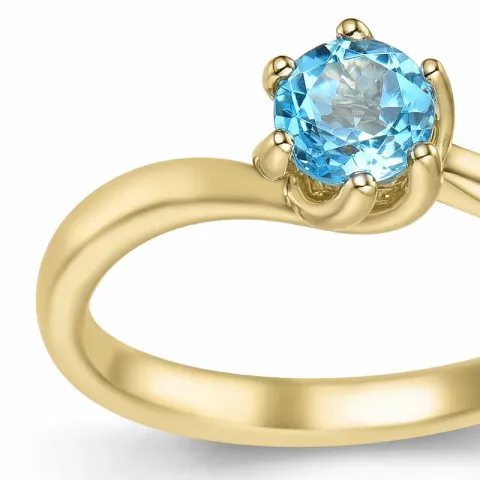 topas solitairering i 9 karat guld 0,65 ct