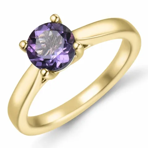 ametyst solitairering i 14 karat guld 0,95 ct