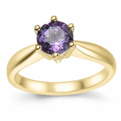 ametyst solitairering i 9 karat guld 0,95 ct