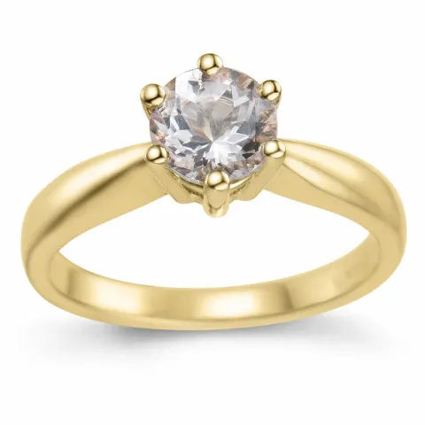 morganit solitairering i 9 karat guld 0,98 ct