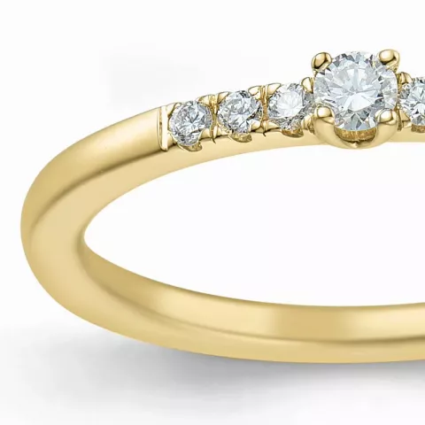 diamant ring i 14 karat guld 0,04 ct 0,06 ct