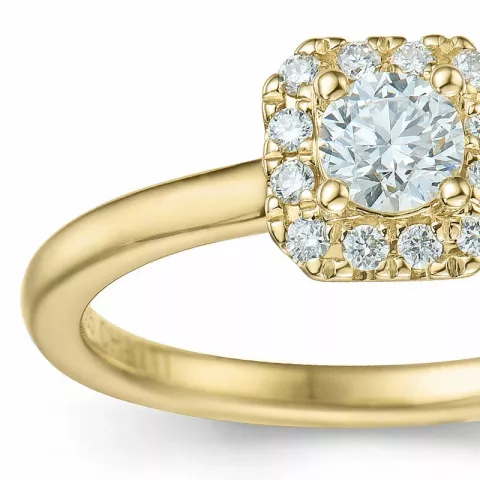 diamant ring i 14 karat guld 0,26 ct 0,096 ct