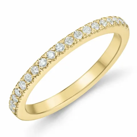 diamant alliancering i 14 karat guld 0,20 ct