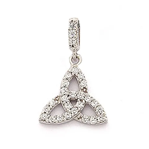 Treenighed vedhæng i 9 karat hvidguld