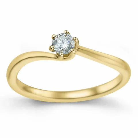 diamant ring i 14 karat guld  0,20 ct