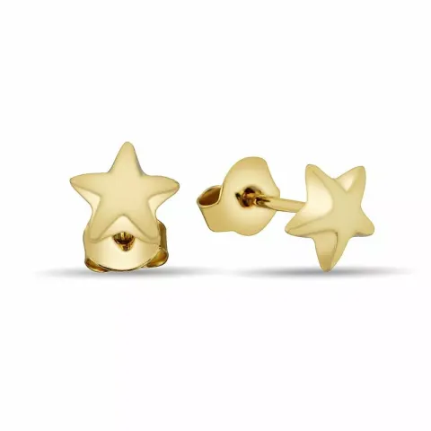 stjerne ørestikker i 9 karat guld med