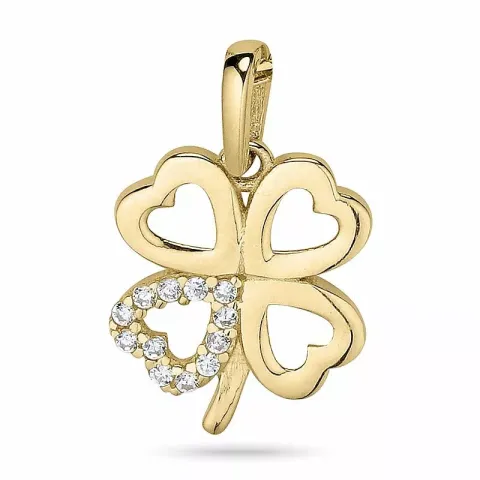 Firkløver vedhæng i 9 karat guld