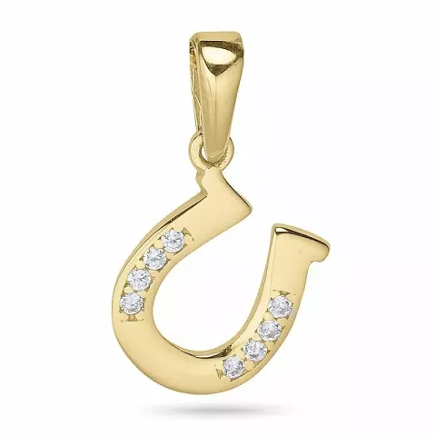 Hestesko vedhæng i 9 karat guld