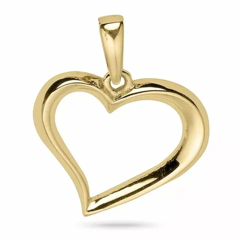 hjerte vedhæng i 9 karat guld