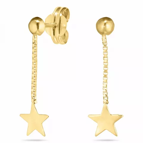 stjerne øreringe i 9 karat guld