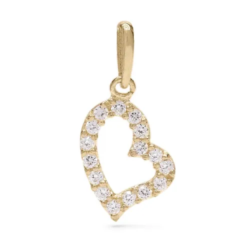 hjerte guld vedhæng i 9 karat guld