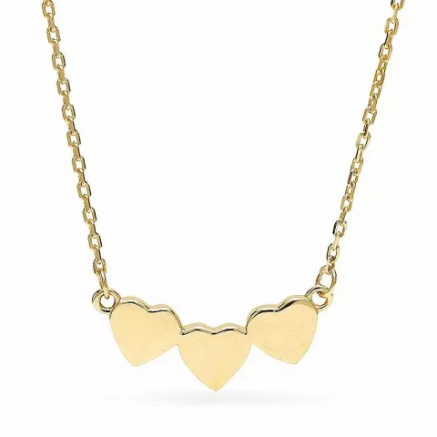 Kollektionsprøve hjerte vedhæng med halskæde i 9 karat guld