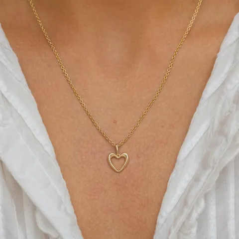 hjerte vedhæng i 9 karat guld - Gold Collection