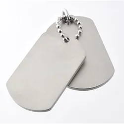 Kollektionsprøve Hard Steel dogtag i Rustfrit stål