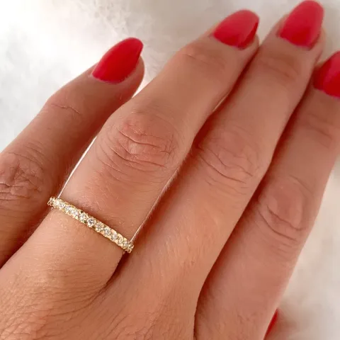 diamant alliancering i 14 karat guld 0,24 ct