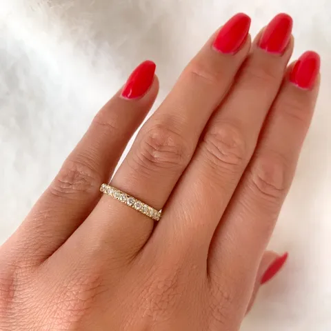 brillant alliancering i 14 karat guld 0,49 ct