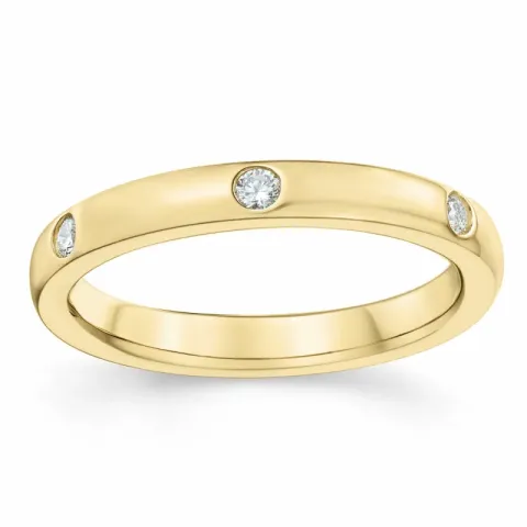diamant ring i 14 karat guld 0,101 ct