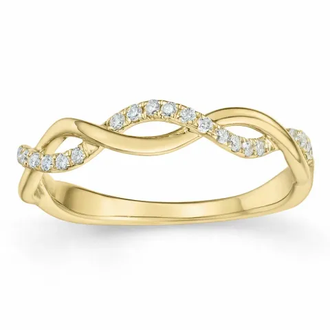 diamant ring i 14 karat guld 0,15 ct