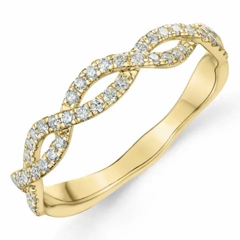 diamant ring i 14 karat guld 0,26 ct