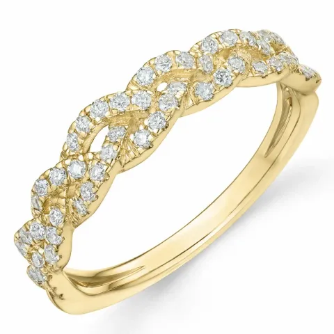 diamant ring i 14 karat guld 0,334 ct