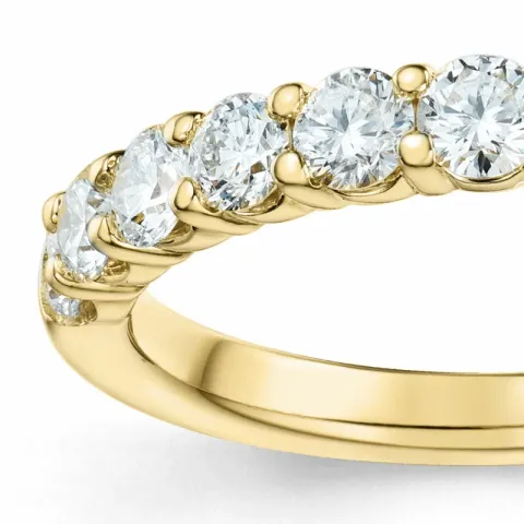 diamant ring i 14 karat guld 0,75 ct