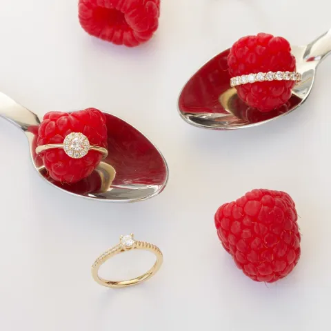 diamant ring i 14 karat guld 0,75 ct