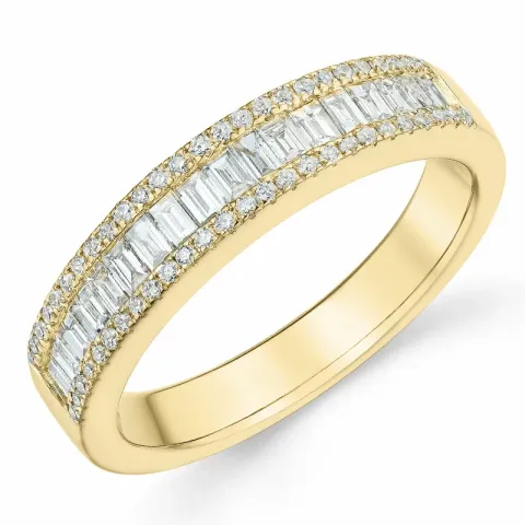 elegant diamant ring i 14 karat guld 0,344 ct 0,156 ct