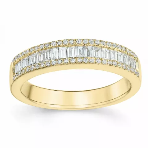 elegant diamant ring i 14 karat guld 0,344 ct 0,156 ct