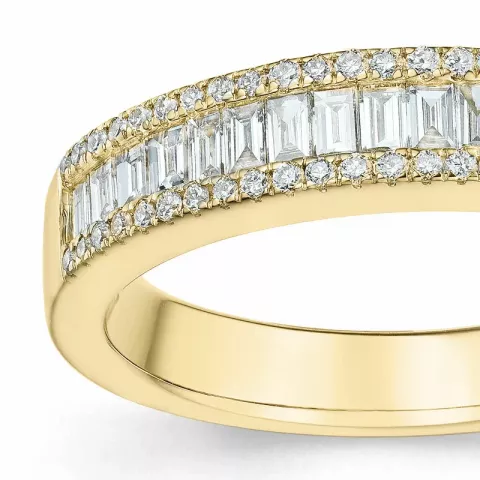 elegant diamant ring i 14 karat guld 0,344 ct 0,156 ct