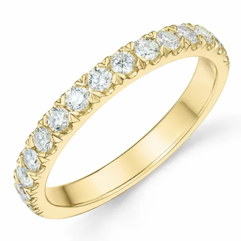 brillant alliancering i 14 karat guld 0,49 ct