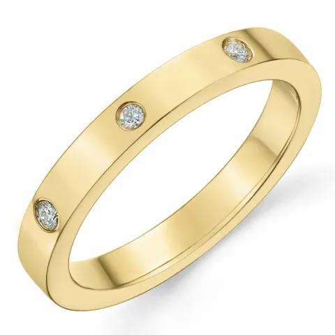 diamant alliancering i 14 karat guld 0,05 ct