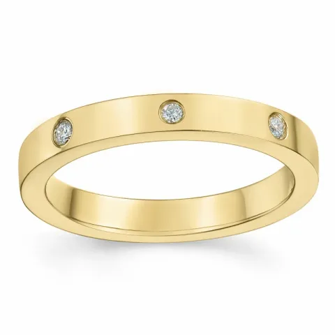 diamant alliancering i 14 karat guld 0,05 ct
