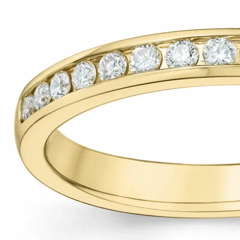 brillant alliancering i 14 karat guld 0,26 ct
