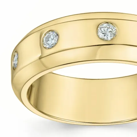 diamant ring i 14 karat guld 0,20 ct