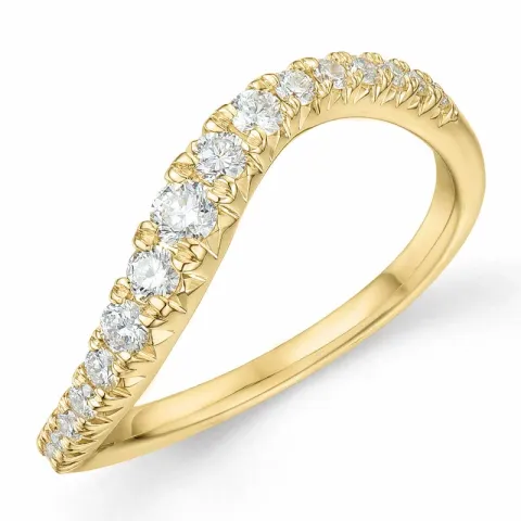 diamant ring i 14 karat guld 0,401 ct