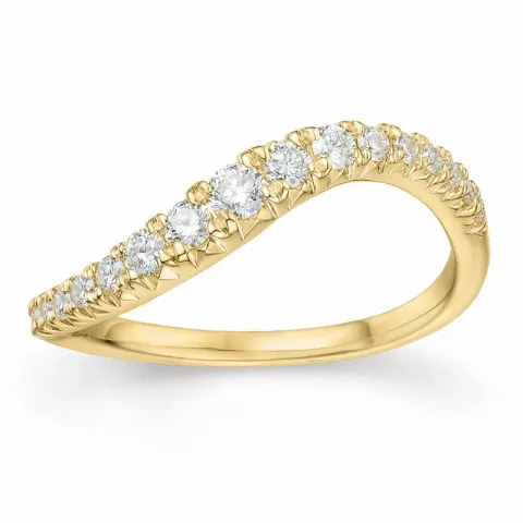 diamant ring i 14 karat guld 0,401 ct