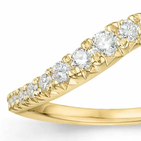 diamant ring i 14 karat guld 0,401 ct