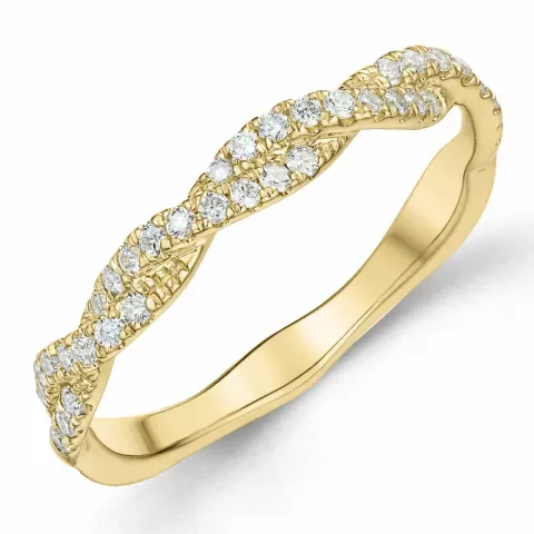 diamant ring i 14 karat guld 0,25 ct