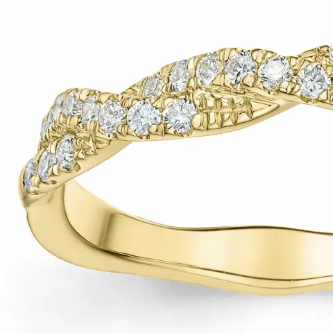 diamant ring i 14 karat guld 0,25 ct