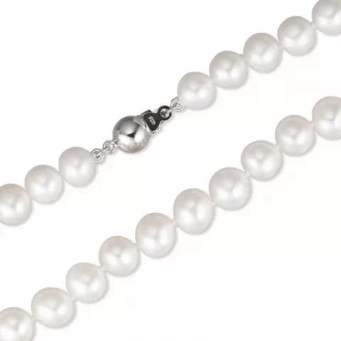 45 cm hvid AAA-graded perlekæde med ferskvandsperle.