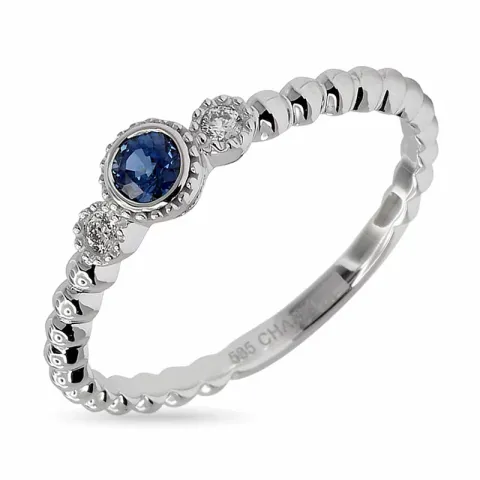 brillant diamantring i 14 karat hvidguld 0,04 ct