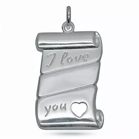 i love you vedhæng i sølv