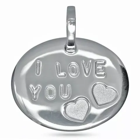 i love you vedhæng i sølv