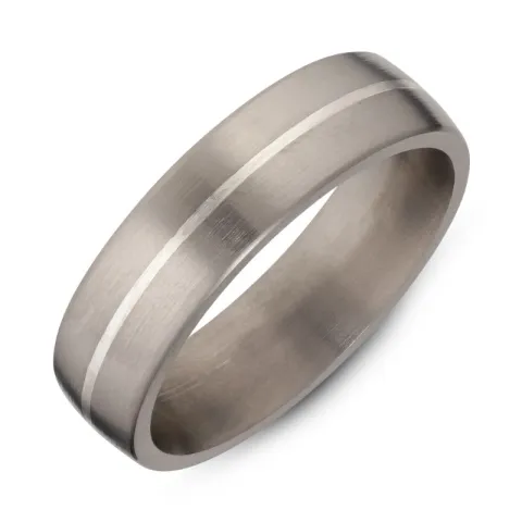 Herrering i titanium og sølv