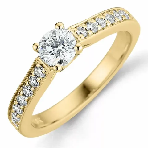 Bestillingsvare - diamantring i 14 karat guld 0,40 ct 0,22 ct