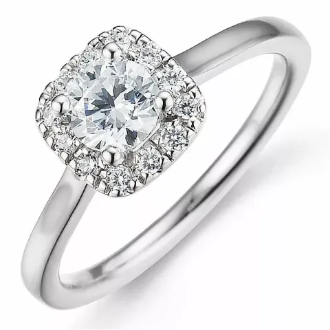 Bestillingsvare - diamantring i 14 karat hvidguld 0,52 ct 0,14 ct