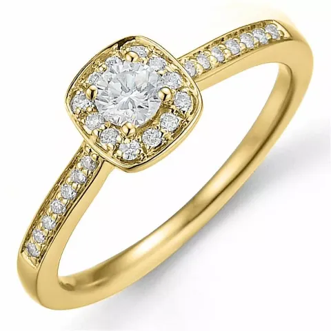 Bestillingsvare - diamantring i 14 karat guld 0,15 ct 0,11 ct