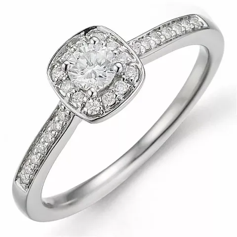 Bestillingsvare - diamantring i 14 karat hvidguld 0,15 ct 0,11 ct