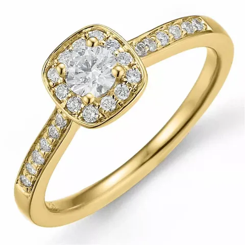 Bestillingsvare - diamantring i 14 karat guld 0,20 ct 0,14 ct